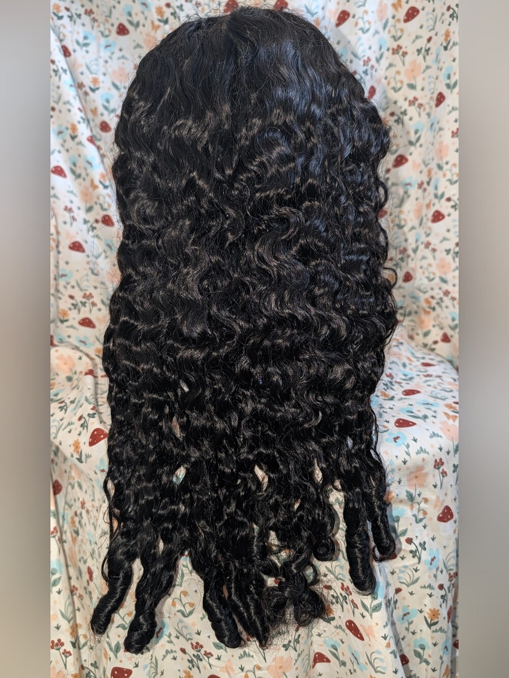 26 Inch Human Hair Burmese Curly Wig 5x7 Pre-Cut HD Lace With Adjustable Cap 1B